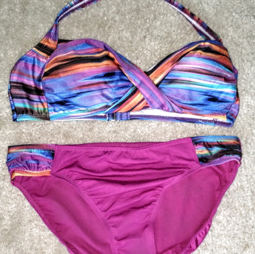 NEW 2 PIECE SWIMSUIT, TROPICAL ESCAPE L/G